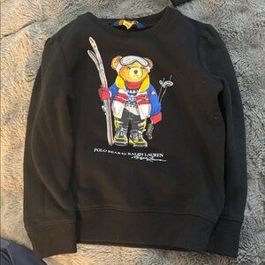 Polo by Ralph Lauren Black Sweatshirt with Skiing Bear